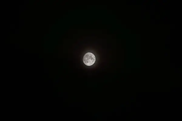 Σελήνη Μια Υπέροχη Θέα Του Πλανήτη Δορυφόρος — Φωτογραφία Αρχείου