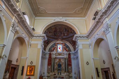 Colli a Volturno, Isernia, Molise. Aziz Leonardo Kilisesi. Wiew