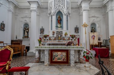 Vastogirardi, Isernia, Molise. Maria Santissima delle Grazie Kilisesi. İç ve dış görünüm