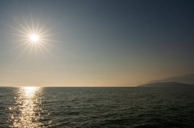 Marina di Minturno, Lazio, İtalya. Kışın deniz