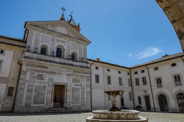 stock image Trisulti Charterhouse is a monastery located in the municipality of Collepardo, in the province of Frosinone.  It is recognized as a national monument in 1879.