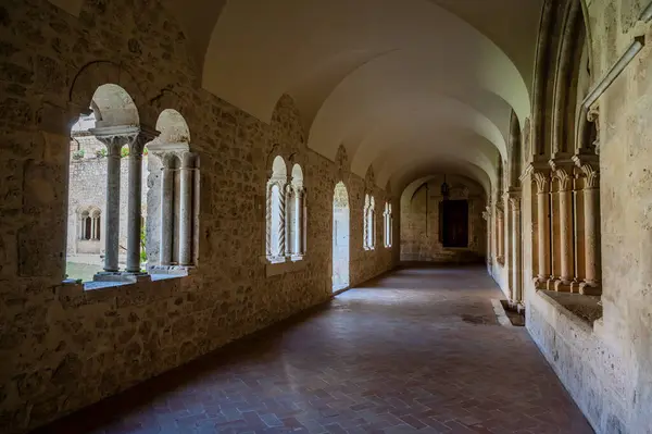 Stock image It is one of the most important Italian monasteries of Cistercian Gothic architecture. It was built in 1203 and consecrated in 1217.