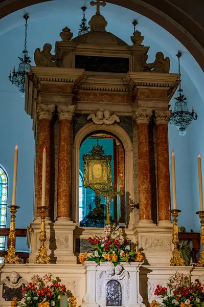 stock image The Holy Face is a depiction of the face of Jesus preserved in Manoppello, in the Basilica of the Holy Face.