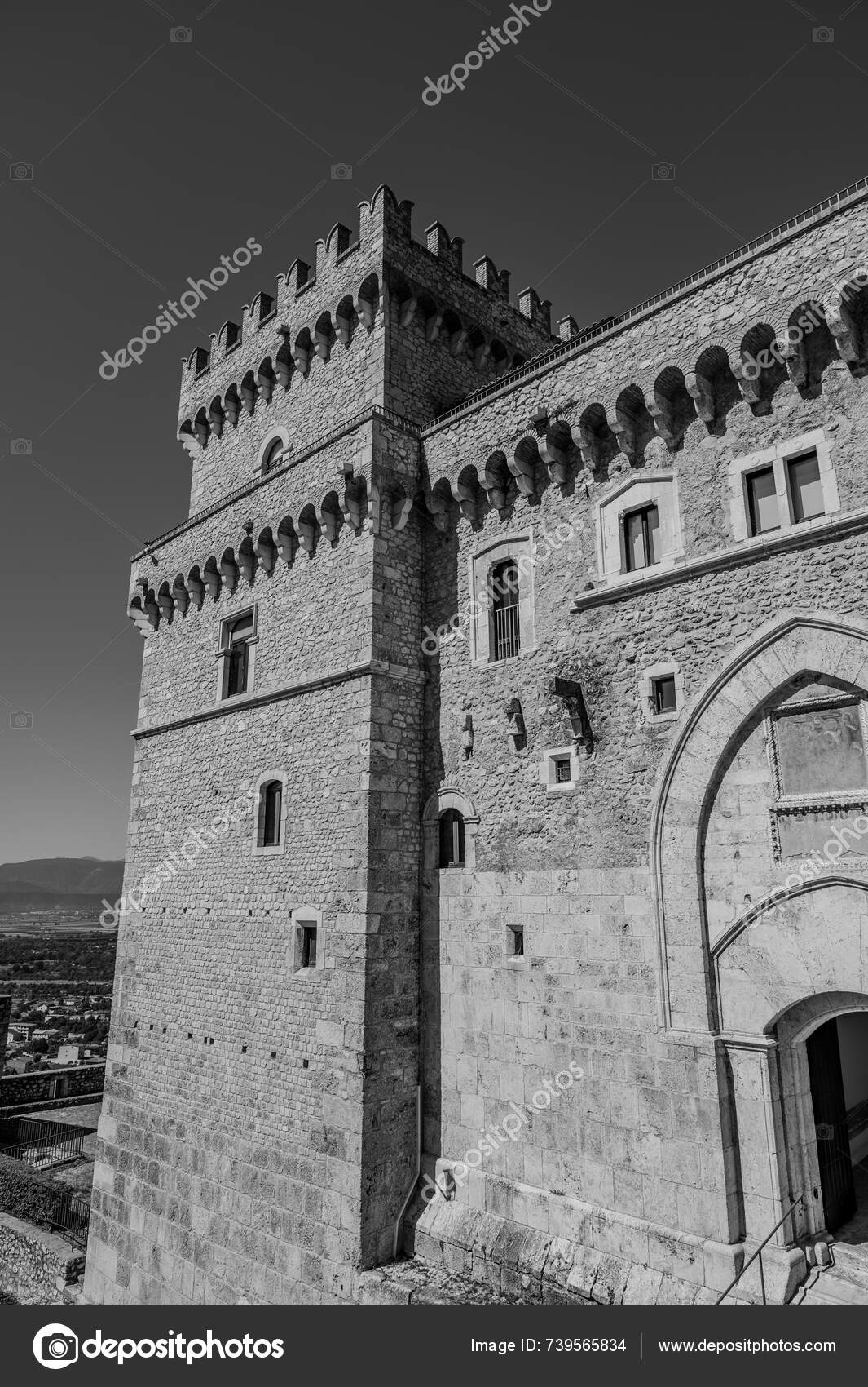 Piccolomini Castle Celano Overlooks Fucino Plain Once Occupied Third ...