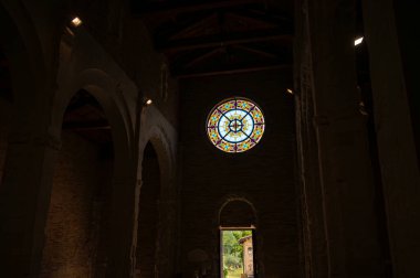 The church of Santa Maria di Ronzano stands on a hill in the Mavone valley. The building belonged to the abbey monastic complex of the Benedictine order who also had the convent here. clipart