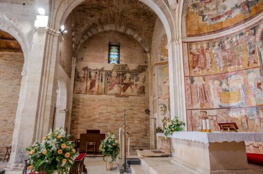 The church of Santa Maria di Ronzano stands on a hill in the Mavone valley. The building belonged to the abbey monastic complex of the Benedictine order who also had the convent here. clipart