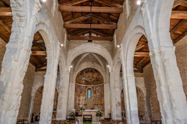 The church of Santa Maria di Ronzano stands on a hill in the Mavone valley. The building belonged to the abbey monastic complex of the Benedictine order who also had the convent here. clipart