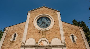 The church of Santa Maria di Ronzano stands on a hill in the Mavone valley. The building belonged to the abbey monastic complex of the Benedictine order who also had the convent here. clipart