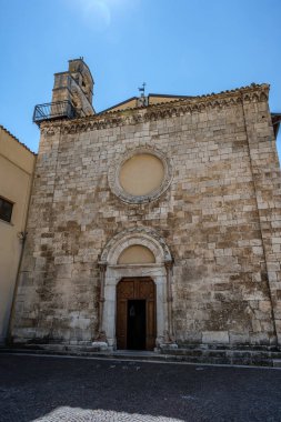 The construction of the Church of San Michele Arcangelo dates back to the 14th century. At the end of the 14th century the Counts of Celano donated it to the congregation of the Celestine monks clipart