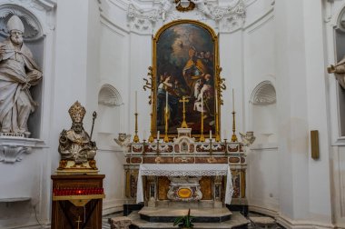 The cathedral of San Clemente is the main place of worship in the city of Teano, in Campania, and the seat of the diocese of Teano-Calvi clipart