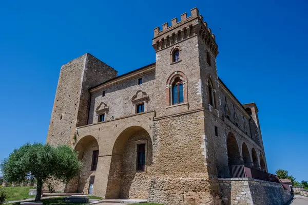 Kale, çok sayıda binayı çevreleyen dört köşe kuleden oluşur. Ayrıca bir bahçeyi çevreleyen duvarlarla çevrilidir..