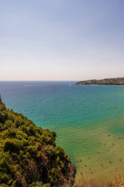 Gaeta, Latina, Lazio. Serapo sahilinde muhteşem bir yaz manzarası..