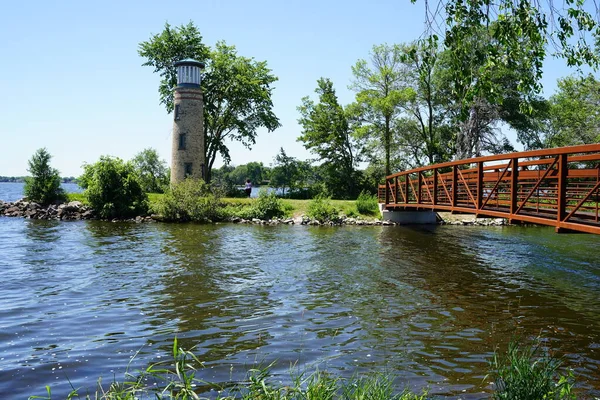 Menekültügyi Pont Világítótorony Oshkoshban Wisconsinban — Stock Fotó