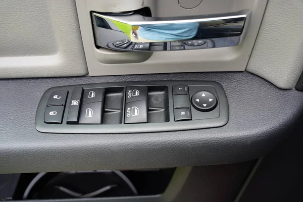 Sistema Controle Fechadura Porta Controles Automáticos Janela Dentro Caminhão Fond — Fotografia de Stock