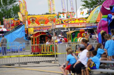 Elroy, Wisconsin ABD - 27 Haziran 2021: Elroy kasabası Juneau ilçesinde yıllık fuar düzenledi.. 