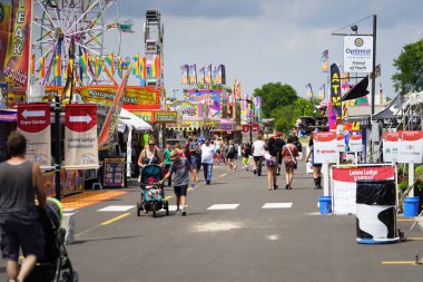 Elroy, Wisconsin ABD - 27 Haziran 2021: Elroy kasabası Juneau ilçesinde yıllık fuar düzenledi.. 
