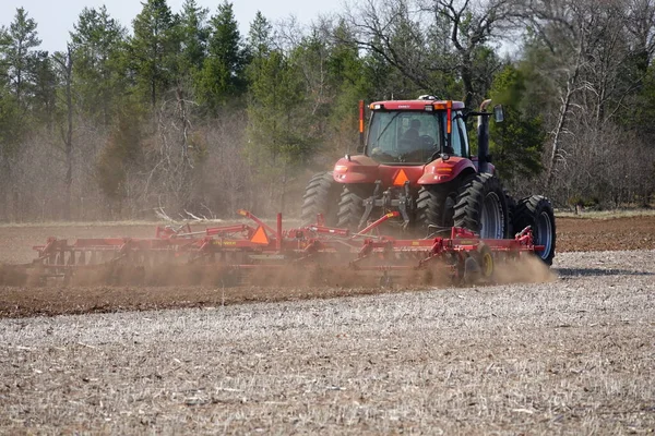 New Lisbon Wisconsin États Unis Mai 2022 Agriculteur Conduit Tracteur — Photo
