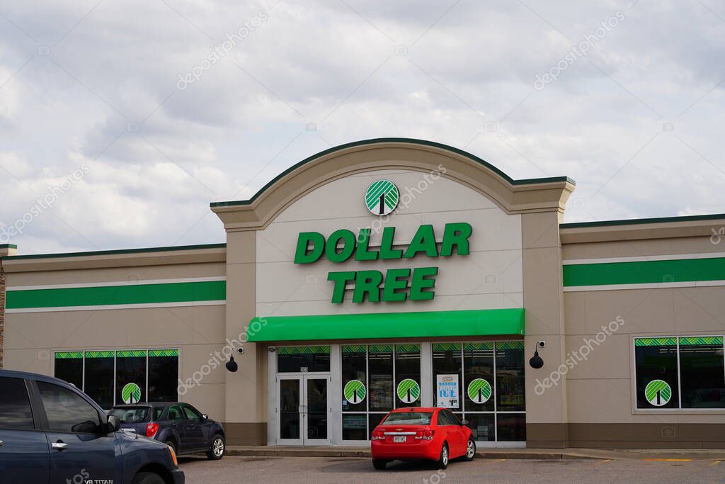 Tomah, Wisconsin USA - May 11th, 2023: Dollar Tree discount store.