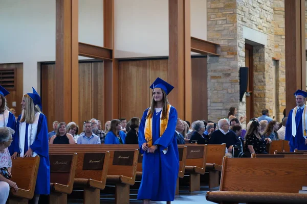 Fond Lac Wisconsin Estados Unidos Junio 2020 Celebración Graduación Mary — Foto de Stock