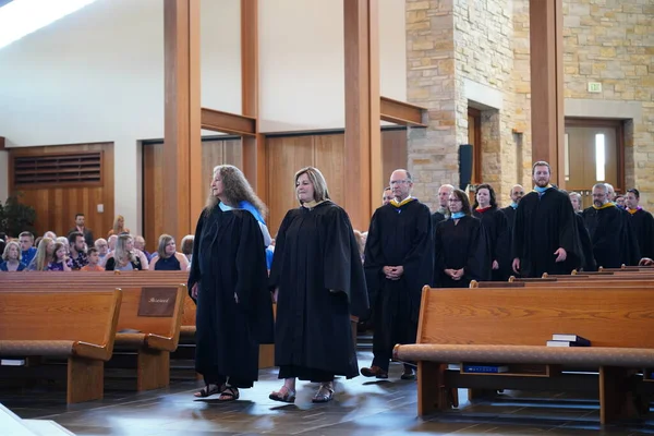 Fond Lac Wisconsin Usa Juni 2020 Abschlussfeier Der Mary Catholic — Stockfoto