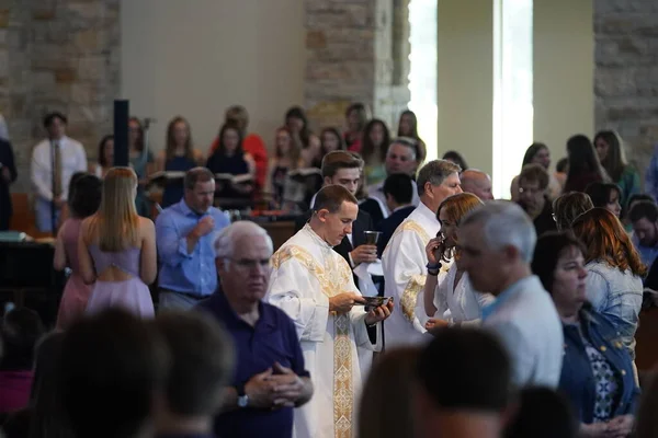 Fond Lac Wisconsin Usa Haziran 2020 Pazar Katolik Dini Cemaati — Stok fotoğraf