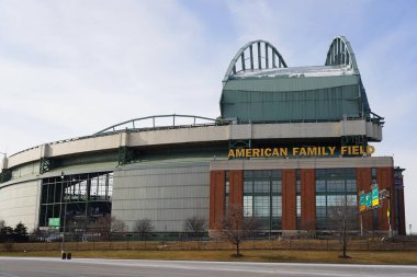 Milwaukee, Wisconsin ABD - 19 Aralık 2022: American Family Field of Milwaukee Brewers Beyzbol Takımı.