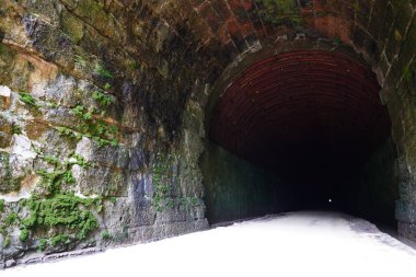 Elroy 'dan Sparta Wisconsin' e giden eski tren tüneli..