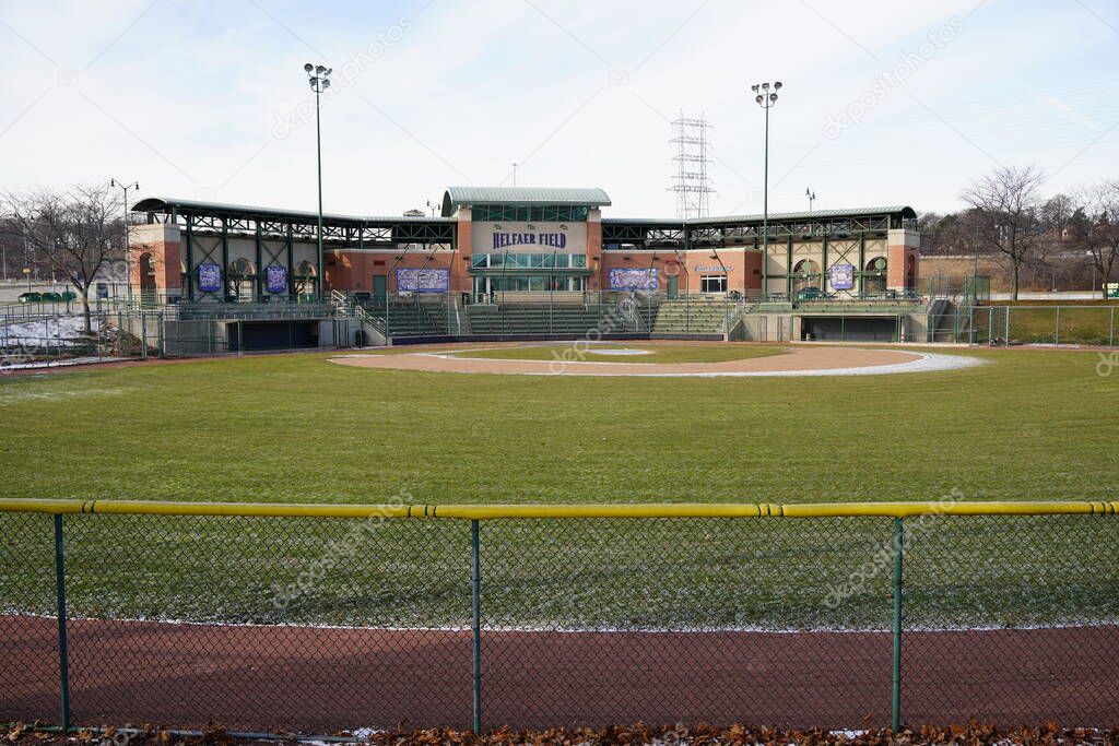 Milwaukee, Wisconsin USA - December 19th, 2022: American Family Field of Milwaukee Brewers Baseball team owned by American Family Insurance.
