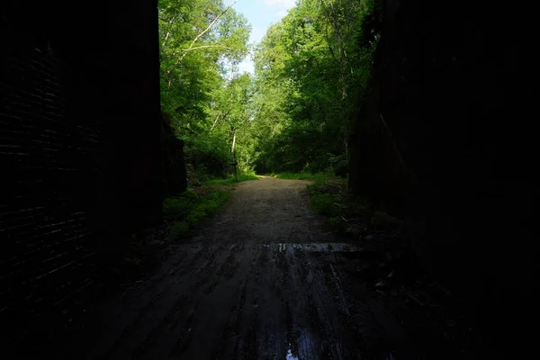 Старый Железнодорожный Тоннель Элрой Спарту Висконсин — стоковое фото