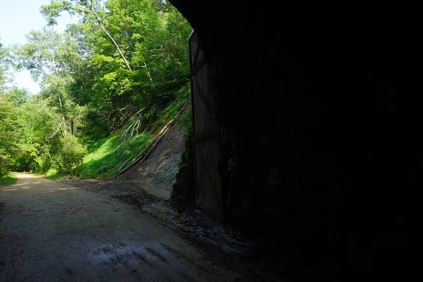 Старый Железнодорожный Тоннель Элрой Спарту Висконсин — стоковое фото