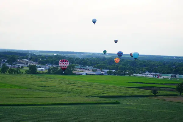 Rajd Balonem Gorące Powietrze Wisconsin — Zdjęcie stockowe