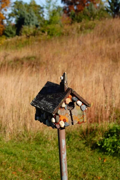 Деревянные Птичьи Домики Сидят Снаружи Время Осеннего Сезона Fond Lac — стоковое фото
