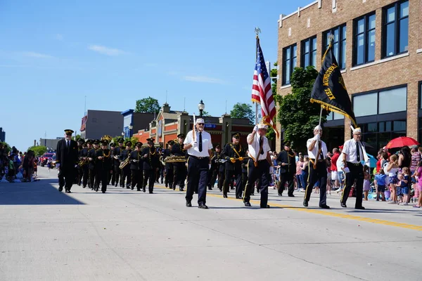 Sheboygan Wisconsin Usa July 4Th 2019 Kiel Municipal Musical Marching — Stock Photo, Image
