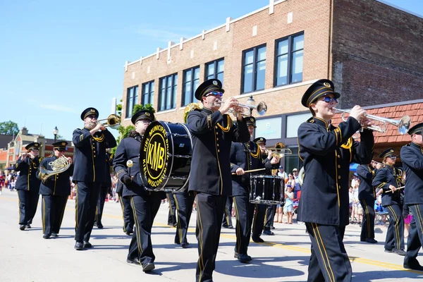 Sheboygan Wisconsin Usa Luglio 2019 Banda Musicale Municipale Kiel Sfilato — Foto Stock