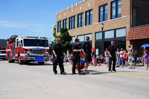 Sheboygan Wisconsin États Unis Juillet 2019 Des Pompiers Sheboygan Des — Photo