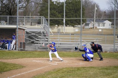 Sheboygan, Wisconsin ABD - 9 Temmuz 2022: WIAA Lisesi Erkek Beyzbol Yarışması.