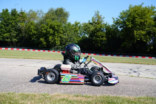 Dousman Wisconsin Usa August 8Th 2019 Adult Kart Drivers Raced — Stock Photo, Image