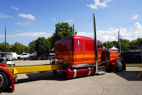 Waupun Wisconsin Usa Août 2023 Nombreux Semi Camions Colorés Sont — Photo