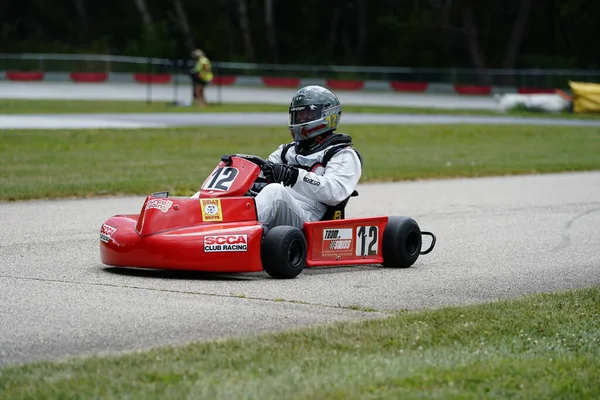 Dousman Wisconsin Estados Unidos Agosto 2019 Pilotos Karts Carreras Nacionales — Foto de Stock