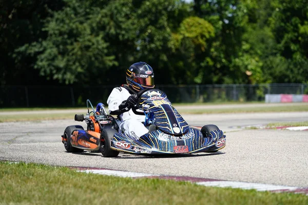 Dousman Wisconsin États Unis Août 2019 Les Pilotes Karting Ont — Photo