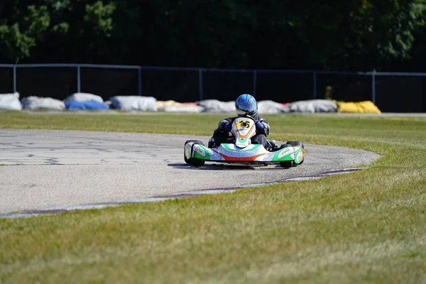 Dousman Wisconsin Usa August 8Th 2019 Kart Drivers Raced National — Stock Photo, Image