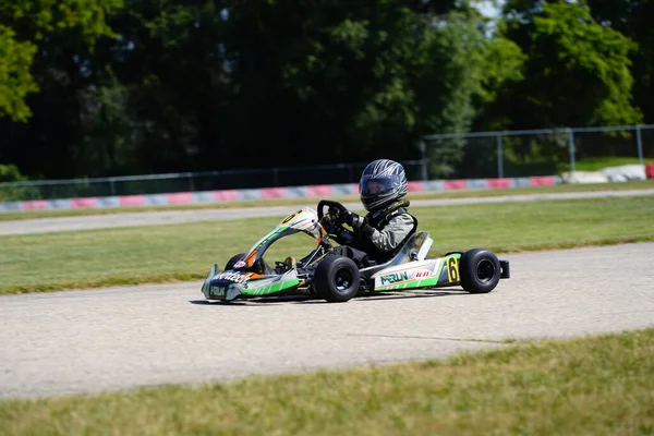 Dousman Wisconsin États Unis Août 2019 Les Pilotes Karting Ont — Photo