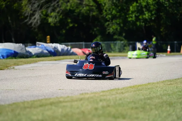 Dousman Wisconsin Usa August 8Th 2019 Kart Drivers Raced National — Stock Photo, Image