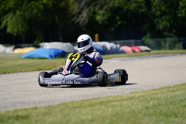 Dousman Wisconsin Usa Αυγούστου 2019 Kart Drivers Raced National Races — Φωτογραφία Αρχείου