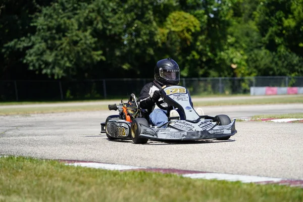 Dousman Wisconsin Estados Unidos Agosto 2019 Pilotos Karts Carreras Nacionales — Foto de Stock