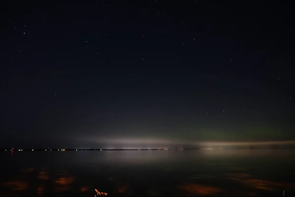 Νυχτερινή Λήψη Του Fond Lac Ουισκόνσιν Lakeside Park Κατά Διάρκεια — Φωτογραφία Αρχείου