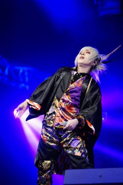 Milwaukee, Wisconsin ABD - 13 Şubat 2020: Japon görsel Kei rock grubu ACME ilk yurtdışı konserini Wisconsin Center 'daki Anime Milwaukee' de verdi..