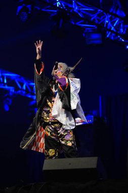 Milwaukee, Wisconsin ABD - 13 Şubat 2020: Japon görsel Kei rock grubu ACME ilk yurtdışı konserini Wisconsin Center 'daki Anime Milwaukee' de verdi..