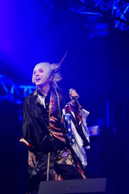 Milwaukee, Wisconsin ABD - 13 Şubat 2020: Japon görsel Kei rock grubu ACME ilk yurtdışı konserini Wisconsin Center 'daki Anime Milwaukee' de verdi..