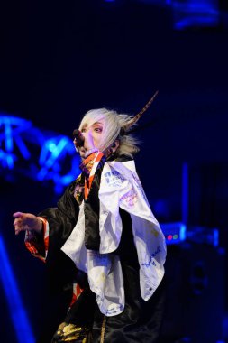 Milwaukee, Wisconsin ABD - 13 Şubat 2020: Japon görsel Kei rock grubu ACME ilk yurtdışı konserini Wisconsin Center 'daki Anime Milwaukee' de verdi..